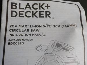 Black and Deck 20V Max Li-ion Inch ...