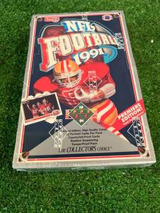 lot 103 image: 1991 UD Football Factory Sealed Box
