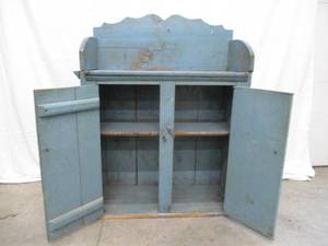 Vintage Commode with Original Robin Egg Blue Paint.
