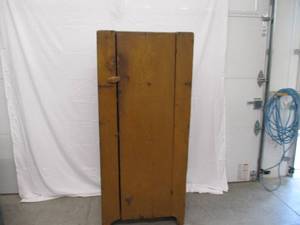 Antique Pine Jelly Cupboard. Square Nails. Very Old.