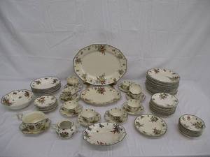 Vintage Royal Doulton Dinnerware Large Set. Old Leeds Spray Pattern. D3548-N-597783