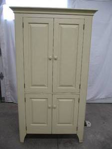 Wood Cabinet with 3 adjustable shelves and opening inside of back.