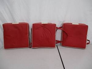 Lot of 3 Vintage Seat Boat Cushions