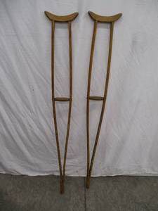 Pair of Vintage Crutches