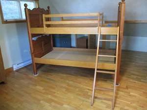 Set of Wood Bunkbeds with ladder