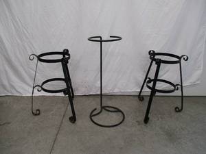 Lot of 3 Metal Plant Stands