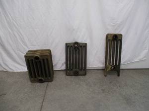 Lot of 3- Vintage Cast Iron Radiator Sections