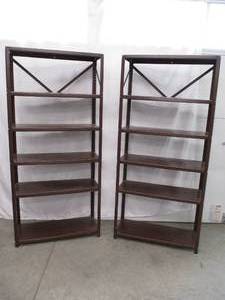 Pair of 2-Sturdy Metal 6 shelf Utility Shelfs