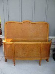 Vintage Birds Eye Maple Headboard and Footboard