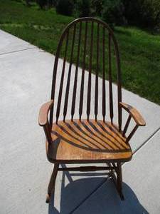 Wood Rocking Chair with reversible cushions