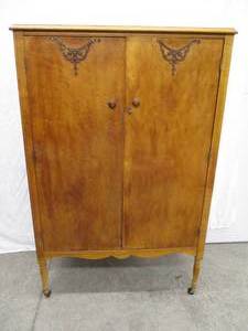 Vintage Birds Eye Maple Veneered Wardrobe