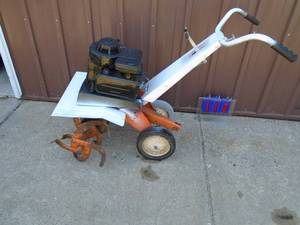 Sears front tine rototiller. Used condition. Tested & works. As shown.
