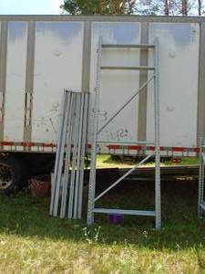 Pallet rack 12 x 4 x 8. 3 levels. Ask about grid if needed. As shown.