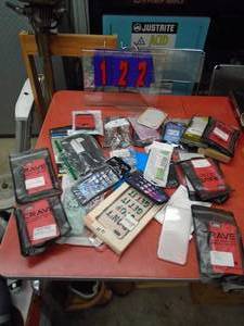 Box of new galaxy model cell phone cases. As shown.