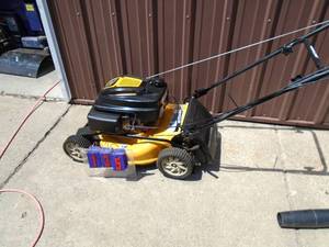 Cub cadet model 135 self propelled mower. Good condition. Tested & works. As shown.