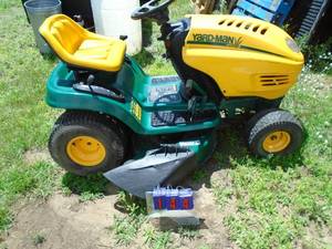 Yardman riding lawn mower. 16 hp Kohler engine. 42 deck. Hydrostatic drive. Good used condition. Tested & works. As shown.