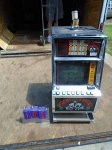 Bally high stakes poker machine. Been sitting a few years. Appears complete. Codes may need to be reset. As shown.