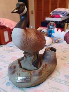 lot 59 image: 1990 Ducks Unlimited Canadian Goose Beam Decanter in Original Box, Seal is Broken, 2-Piece Decanter