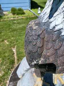 lot 79 image: Large Bald Eagle Concrete Lawn Ornament, 36-inches Tall, Base is 22-inches wide, Stone Art by WOP Copyright