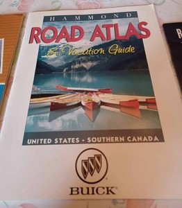 lot 123 image: Three Road Atlases, Vintage Gehl Forage Harvester Brochure by Barker-Letz Supply Co. Washington Avenue North