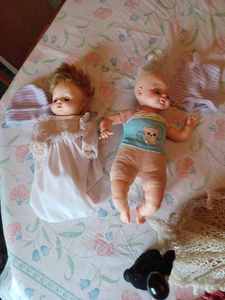 lot 125 image: Four Vintage Dolls Bride & Groom Dolls (Bride Needs Arms and Head Snapped Back into Place, 1976 and 1977 Horsmans