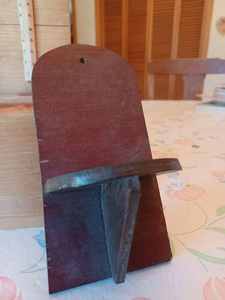 lot 129 image: Home-Made 12-inch Wooden Box Full of 4-inch Plywood Squares for Making Small Curio Shelves, Box Contains 1 Finished