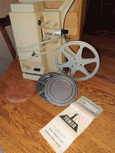 lot 145 image: Vintage Cameras, Movie Camera, Projector, Lights and Screen Brownie 8mm Movie Camera, Tower No. 8434 Projector