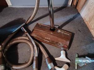 lot 167 image: Rainbow Vacuum Cleaner with Power Head and Attachments (Some Temporary Patches made to Hoses)