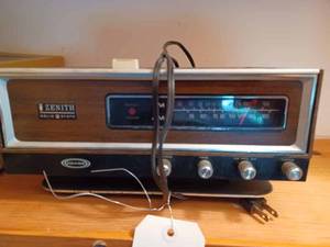 lot 169 image: Two Zenith Solid State AMFM Alarm Clock Radios, One with Circle of Sound Feature