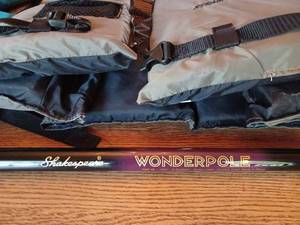 lot 211 image: Shakespeare Wonderpole TSP 16-foot Light Action 4lb. to 10-pound Line and Two Stearns Life Vests - Adult 2XXL