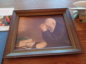 lot 227 image: Grace in a 16-inch wide by 13-inch tall Frame, Pair of Ceramic Doves, and Four Books Signs of Life, Mary, Gods Masterpiece,