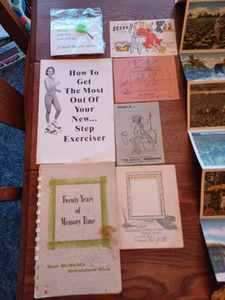 lot 235 image: Vintage Post Cards, Travel Souvenirs, Funny Post Cards, Christmas in Germany Recipe Book, Military Christmas Menu and More
