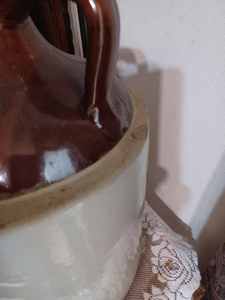 lot 273 image: Stoneware Jug with Chip Near Base of the Handle