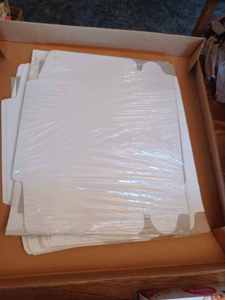 lot 317 image: 10-inch X 10-inch X 4-inch Maid of Scandinavia New Square Cake Boxes, New Package of All-Purpose Flour, and More