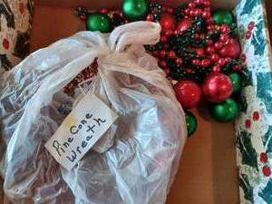 lot 399 image: Nine Boxes of Assorted Christmas Decorations in Good Condition