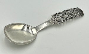 lot 51 image: R. Elvesaeter Norwegian Sterling Serving Spoon