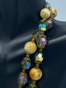 lot 64 image: Beautiful Costume Jewelry  Double Strand Beaded Necklace