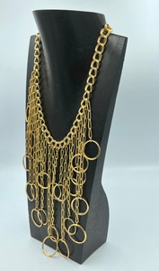lot 96 image: FUN Awesome Hollywood Regency Style Gold Tone Vintage Necklace