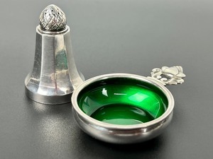 lot 153 image: Georg Jensen Sterling Salt Dip and Miniature Salt Shaker