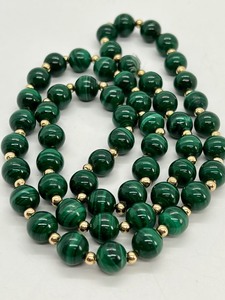lot 177 image: Beautiful Malachite Beaded Necklace