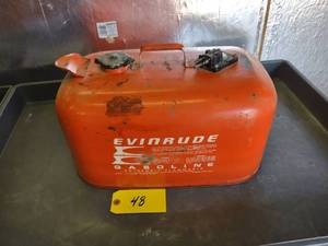 lot 48 image: Evinrude 6 Gallon Marine Fuel Can...