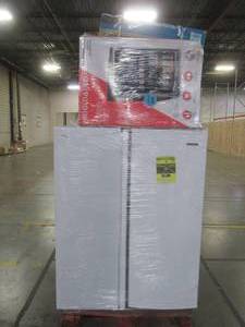 lot 133 image: UNTOUCHED WHOLESALE PALLET OF SCRATCH AND DENT ANDOR UNCLAIMED RETURNED CHEST AND UPRIGHT FREEZERS, REFRIGERATORFREEZERS AND CAN COOLER