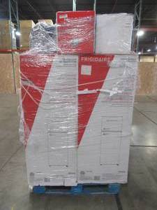 lot 135 image: UNTOUCHED WHOLESALE PALLET OF SCRATCH AND DENT ANDOR UNCLAIMED RETURNED UPRIGHT FREEZERS, REFRIGERATORFREEZERS AND WATER DISPENSERS
