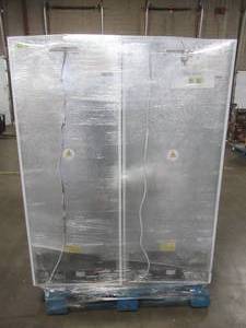 lot 148 image: LARGE WHOLESALESALVAGE PALLET (4 Pieces) OF THOMPSON 7.5 Cu. Ft. UPRIGHT FREEZERS
