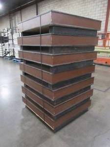 lot 198 image: PALLET SIZED DISPLAY RISERS (Wood veneer) - 7 Pieces.