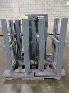 lot 209 image: Pallet of Wood Flooring Display Racks - Used for interlocking flooring display and retail signage. Approximately 18 x 22 x 43 Tall.