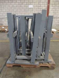 lot 211 image: Pallet of Wood Flooring Display Racks - Used for interlocking flooring display and retail signage. Approximately 18 x 22 x 43 Tall.