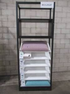 lot 221 image: Metal Retail Store Display Rack Used for Pillows and Bedding, 36 x 15 x 90 12 Tall.