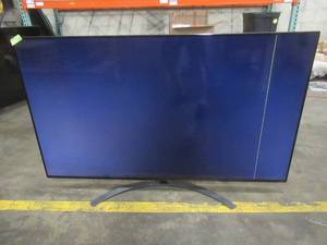 lot 243 image: LG 65SM8600PUA Alexa Built-in Nano 8 Series 65 4K Ultra HD Smart LED NanoCell TV (2019) With Remote. Vertical Line on RH Side.