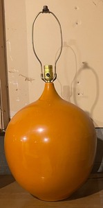 lot 52 image: Pair of Vintage Burnt Orange Table Lamps